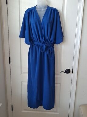 Surplice midi dress